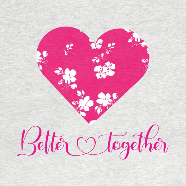 valentine pink hart "better together" by Anines Atelier